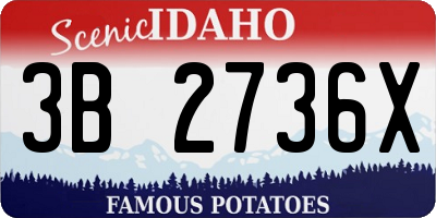 ID license plate 3B2736X