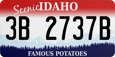 ID license plate 3B2737B