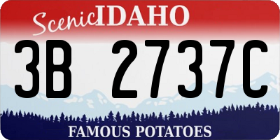 ID license plate 3B2737C