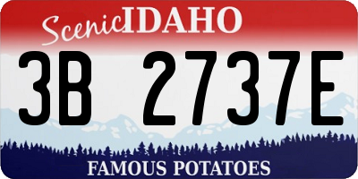 ID license plate 3B2737E