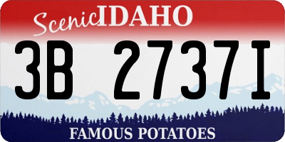 ID license plate 3B2737I