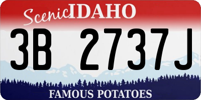 ID license plate 3B2737J