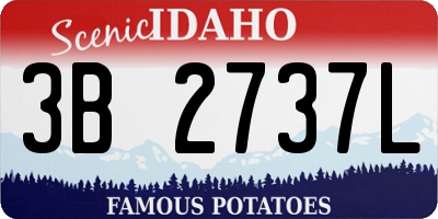 ID license plate 3B2737L