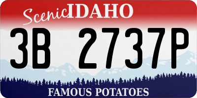 ID license plate 3B2737P