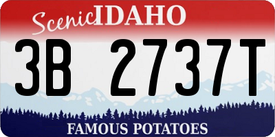 ID license plate 3B2737T
