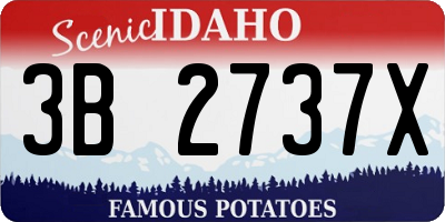 ID license plate 3B2737X