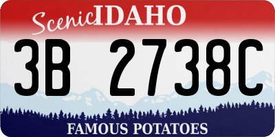 ID license plate 3B2738C