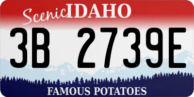 ID license plate 3B2739E