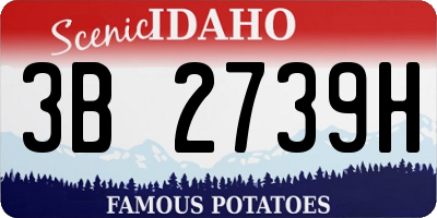 ID license plate 3B2739H