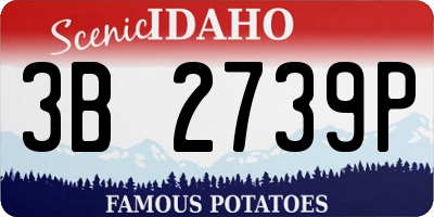 ID license plate 3B2739P