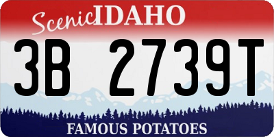 ID license plate 3B2739T