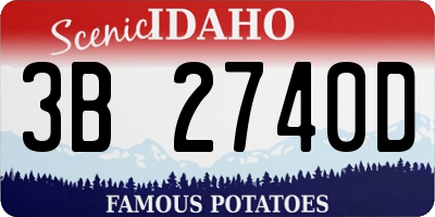 ID license plate 3B2740D