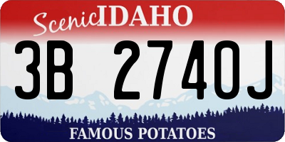 ID license plate 3B2740J
