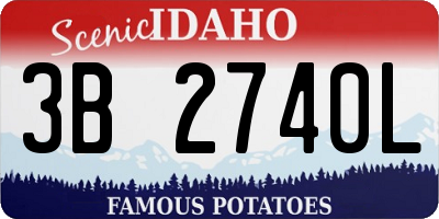 ID license plate 3B2740L