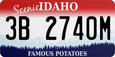ID license plate 3B2740M
