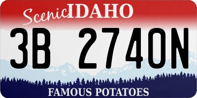 ID license plate 3B2740N