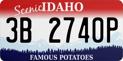 ID license plate 3B2740P