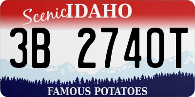 ID license plate 3B2740T