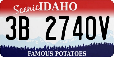 ID license plate 3B2740V