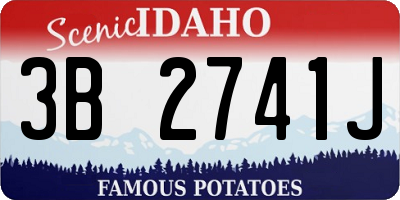 ID license plate 3B2741J
