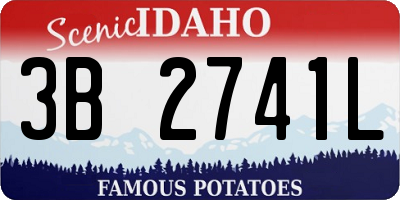 ID license plate 3B2741L