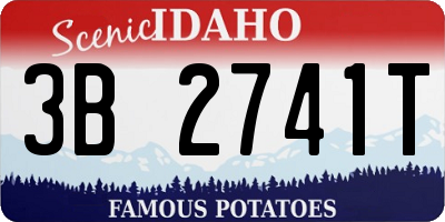ID license plate 3B2741T