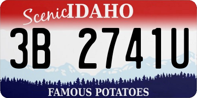 ID license plate 3B2741U