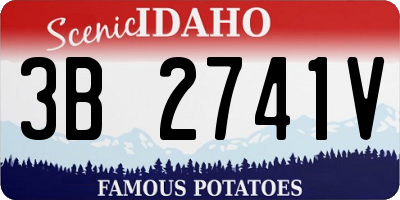 ID license plate 3B2741V