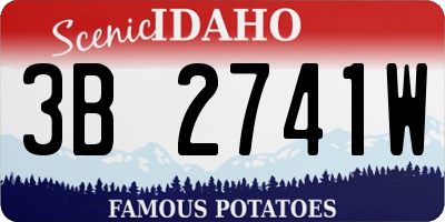 ID license plate 3B2741W