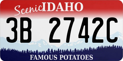 ID license plate 3B2742C