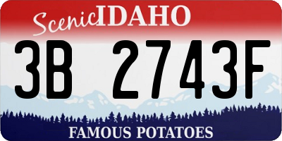 ID license plate 3B2743F