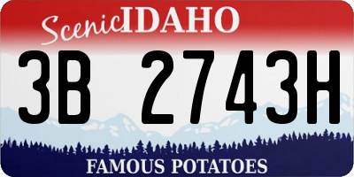 ID license plate 3B2743H