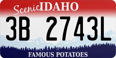 ID license plate 3B2743L