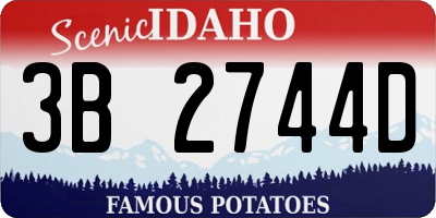 ID license plate 3B2744D