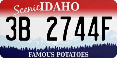ID license plate 3B2744F