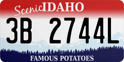 ID license plate 3B2744L