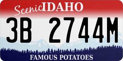 ID license plate 3B2744M