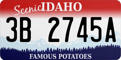 ID license plate 3B2745A