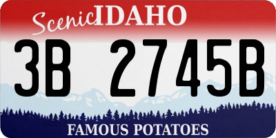 ID license plate 3B2745B