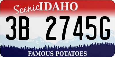 ID license plate 3B2745G