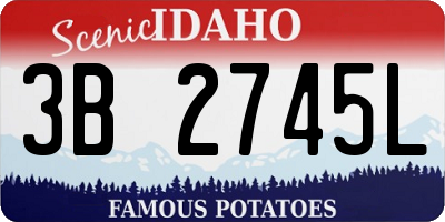 ID license plate 3B2745L