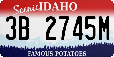 ID license plate 3B2745M