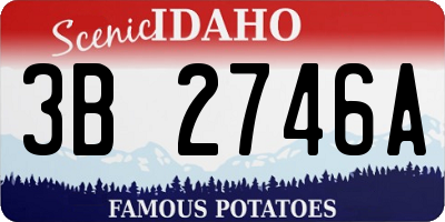 ID license plate 3B2746A