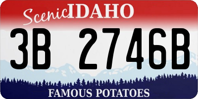 ID license plate 3B2746B