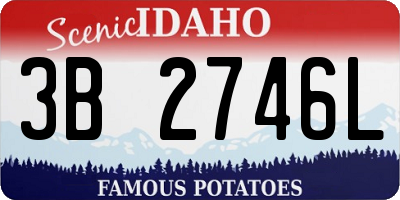 ID license plate 3B2746L