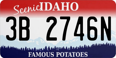 ID license plate 3B2746N
