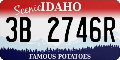 ID license plate 3B2746R