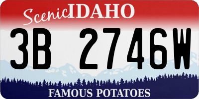 ID license plate 3B2746W