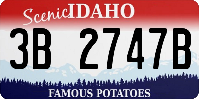 ID license plate 3B2747B
