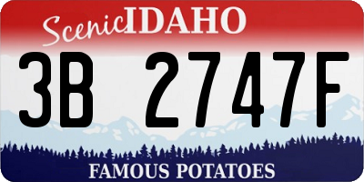 ID license plate 3B2747F
